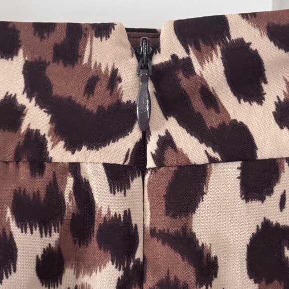 Banana Republic Brown Cheetah Print Skirt Size 0 - Picture 6 of 12